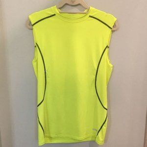 Tek Gear Neon Yellow Sleeveless Fitted Workout Top